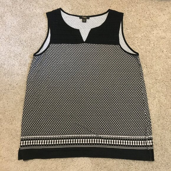 Dalia Cotton Lace Embroidered Monochromatic Tunic Tank Top - Picture 10 of 13